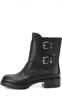 Кожаные байкеры с двумя ремешками DKNY