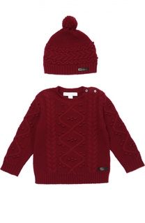 Вязаный пуловер с шапкой из кашемира Burberry