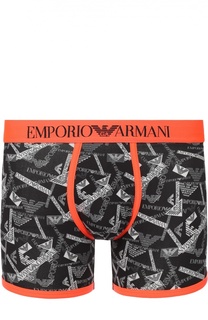 Хлопковые боксеры с широкой резинкой Emporio Armani