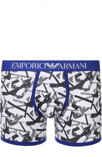 Хлопковые боксеры с широкой резинкой Emporio Armani
