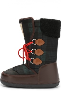 Утепленные сапоги с отделкой из натуральной кожи Dsquared2