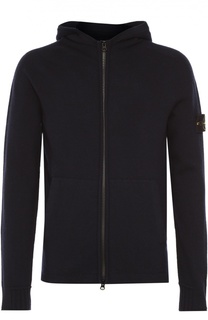 Шерстяной кардиган на молнии с капюшоном Stone Island