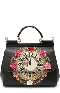 Сумка Sicily medium с аппликацией Dolce &amp; Gabbana