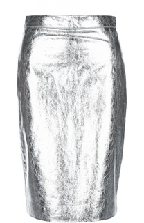 Кожаная юбка DKNY