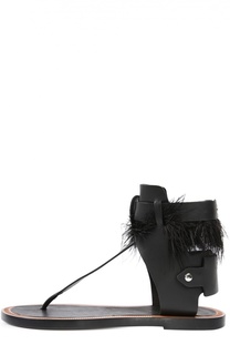 Кожаные сандалии с декором Isabel Marant