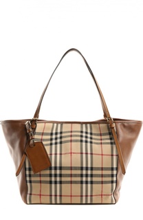 Сумка Canter small из клетчатого текстиля и кожи Burberry