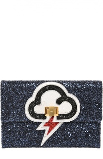 Клатч Valorie Lightning с глиттером Anya Hindmarch