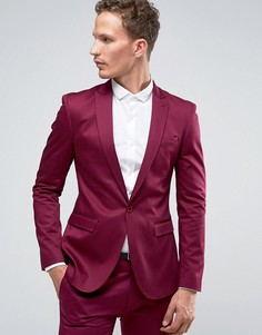 Супероблегающий малиновый пиджак ASOS - Фиолетовый