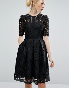 Кружевное платье с пышной юбкой Ted Baker - Черный