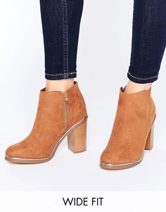 Ботильоны для широкой стопы с отделкой металлик New Look - Stone
