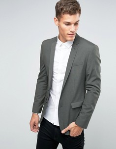 Блейзер хаки суперузкого кроя ASOS - Зеленый