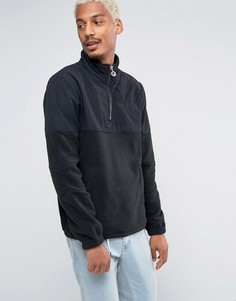 Черный флисовый свитшот через голову Fila - Черный
