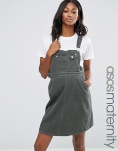 Вельветовый сарафан для беременных ASOS Maternity - Зеленый