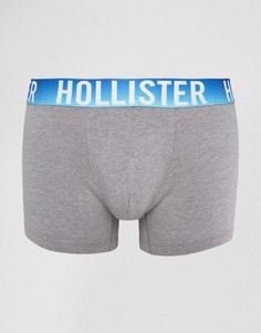 Боксеры-брифы с контрастным поясом Hollister - Серый
