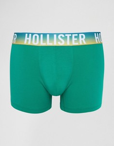Боксеры-брифы с контрастным поясом Hollister - Зеленый