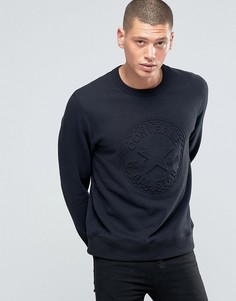 Черный свитшот с тисненым рисунком Converse 10001148-A02 - Черный