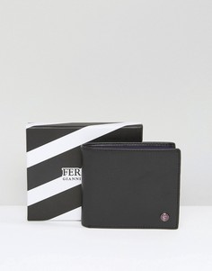 Кожаный бумажник с контрастной внутренней отделкой Feraud - Черный
