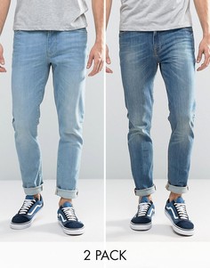 2 пары зауженных джинсов ASOS - СКИДКА 17 - Синий