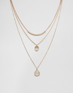 Многоярусное ожерелье с подвесками Nylon - Золотой