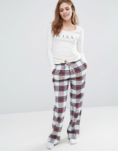 Фланелевые пижамные штаны Jack Wills Christmas - Мульти