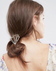 Заколка для волос с силуэтом алмаза Orelia - Золотой