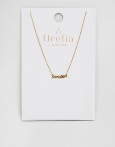 Ожерелье с подвеской-текстом Orelia London - Золотой