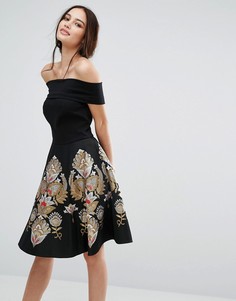 Платье с широким вырезом Ted Baker Opulent - Черный
