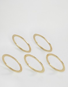 Кольца в минималистском стиле Made - Золотой