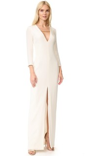 Вечернее платье с длинными рукавами и глубоким вырезом Cushnie Et Ochs