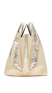 Объемная сумка-шоппер с короткими ручками MM6
