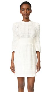 Платье с вышивкой и объемными плечами Derek Lam 10 Crosby