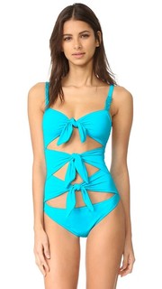 Сплошной купальник с вырезом Moschino