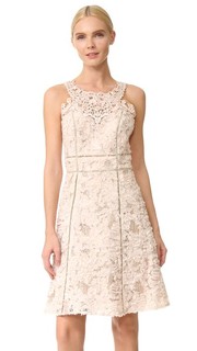 Текстурированное коктейльное платье Marchesa Notte