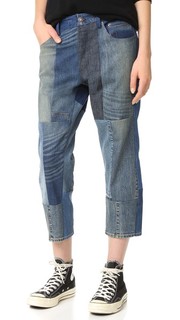Короткие джинсы в лоскутной технике 6397