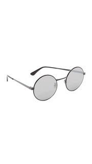 Круглые солнцезащитные очки SL 136 Zero Base с зеркальными линзами Saint Laurent