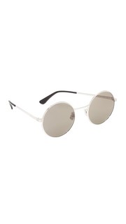 Круглые солнцезащитные очки SL 136 Zero Base с минеральными линзами Saint Laurent