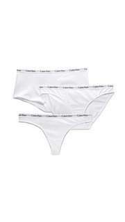 Комплект из трех пар трусиков Carousel: танга, бикини и трусиков-шорт Calvin Klein Underwear