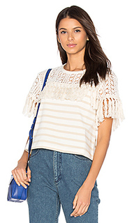 Short sleeve fringe top - See By Chloe