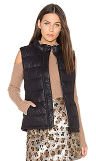 Vegan leather puffer down vest - MONROW