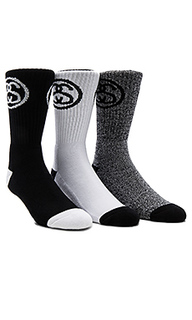 3-pack ss link premium socks - Stussy