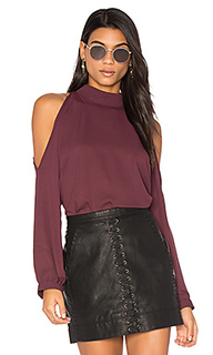 Cold shoulder turtleneck top - krisa