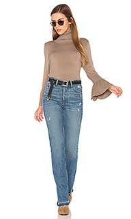 Ruffle sleeve turtleneck sweater - 525 america