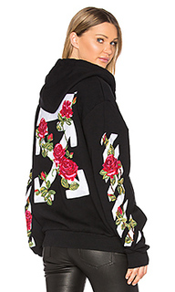 Roses sweat black hoodie - OFF-WHITE