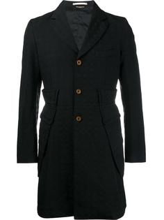 single breasted jacquard coat Comme Des Garçons Homme Plus