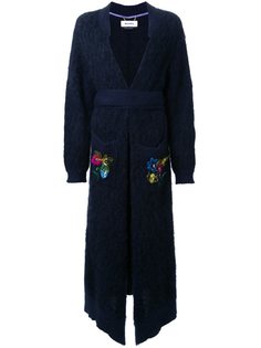удлиненный кардиган с декорированным карманом Muveil