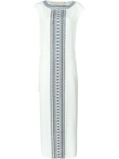 длинное платье с вышивкой  Tory Burch