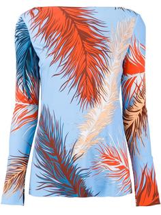 блузка с принтом 'feathers'  Emilio Pucci
