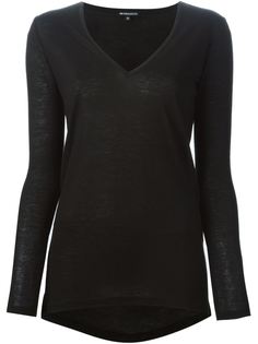 футболка с длинными рукавами и V-образным вырезом  Ann Demeulemeester