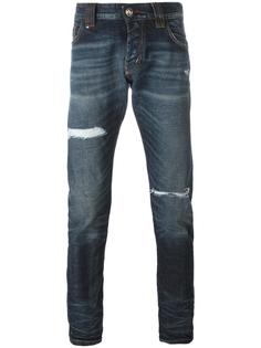 джинсы кроя слим с потертой отделкой Philipp Plein
