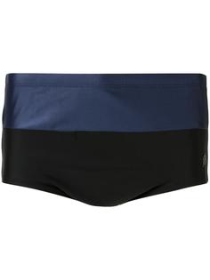 panelled swimming trunks Blue Man